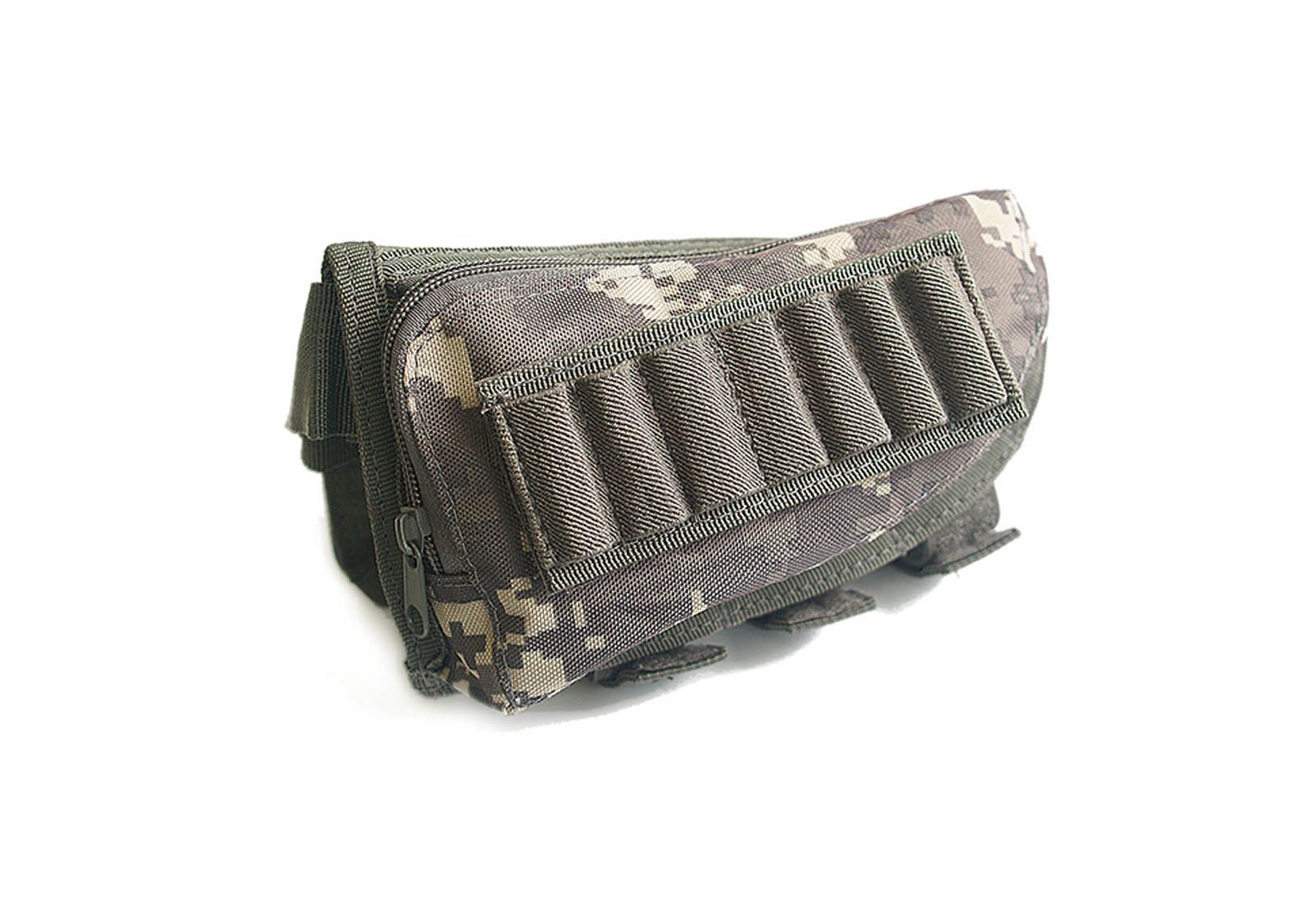 Rifle Stock Ammo Pouch with Cheek Leather Pad (OD) Modify Airsoft