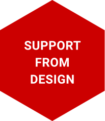 We can support from design Support from design