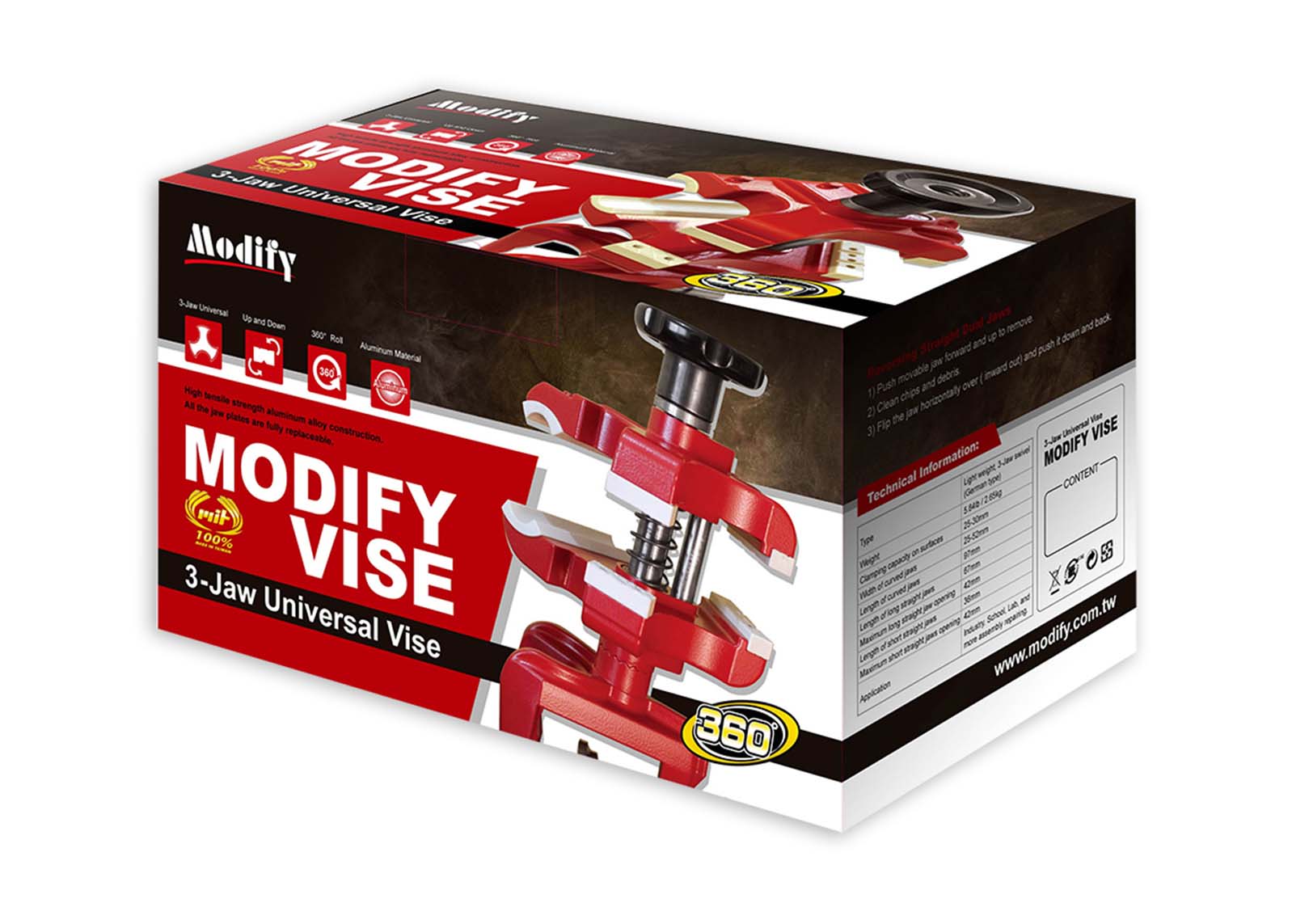 3-Jaw Universal Vise ( 1 metal jaw plate + 2 plastic jaw plates) - Modify Airsoft Accessories 3-Jaw Universal Vise ( 1 metal jaw plate + 2 plastic jaw plates) - Modify Airsoft Accessories